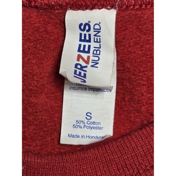 HEB‎ Crewneck Sweatshirt Pullover Red Embroidered Logo Small Unisex - Picture 3 of 6